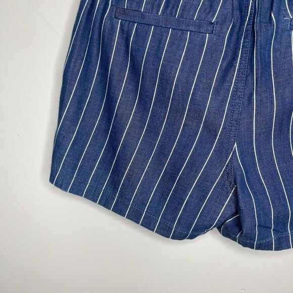 J.CREW Seaside Shorts Women XXS Indigo Stripe Pull-On Cotton Blend AV825 - Picture 11 of 16